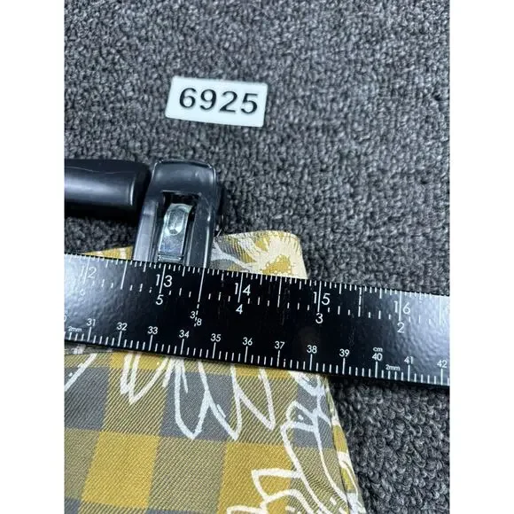 Urban Outfitters Sun Flower Print Pleated Plaid Skirt Womens Size M Yellow White - Picture 8 of 9